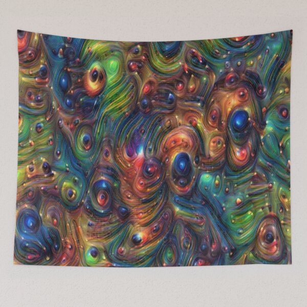 Item preview,  trippy rainbow digital art design designed and sold by BelAnnGrey.