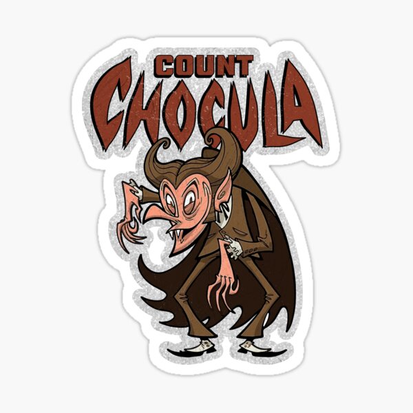 Stylized Count Chocula Monster Cereal Mascot And Logotype Sticker For Sale By Strangenotions 8697