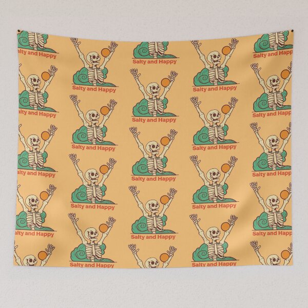 Item preview, surfing skeleton - salty and happy designed and sold by MotherOfBears.