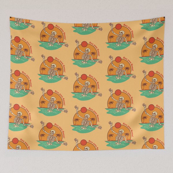 Item preview, surfing skeleton - sea you soon designed and sold by MotherOfBears.