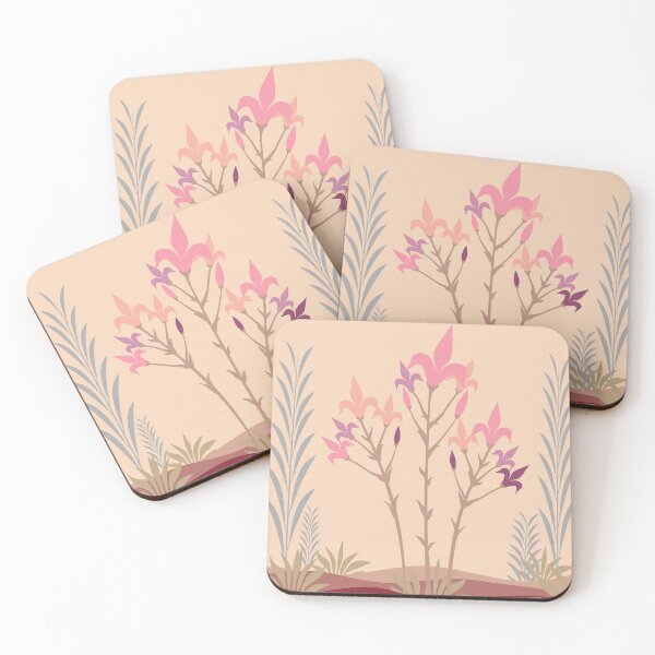 Item preview, Pastel, blush colour, lilies, leaves, flowers, hills designed and sold by Svitac.
