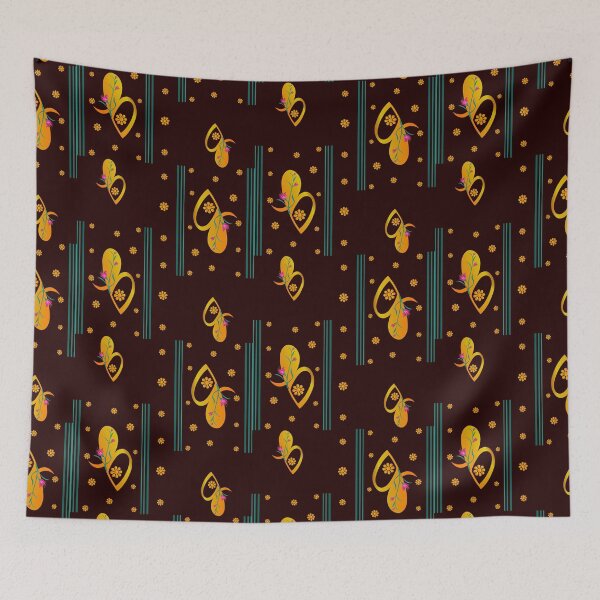 Item preview, Golden design with golden flowers designed and sold by crevettedesign.