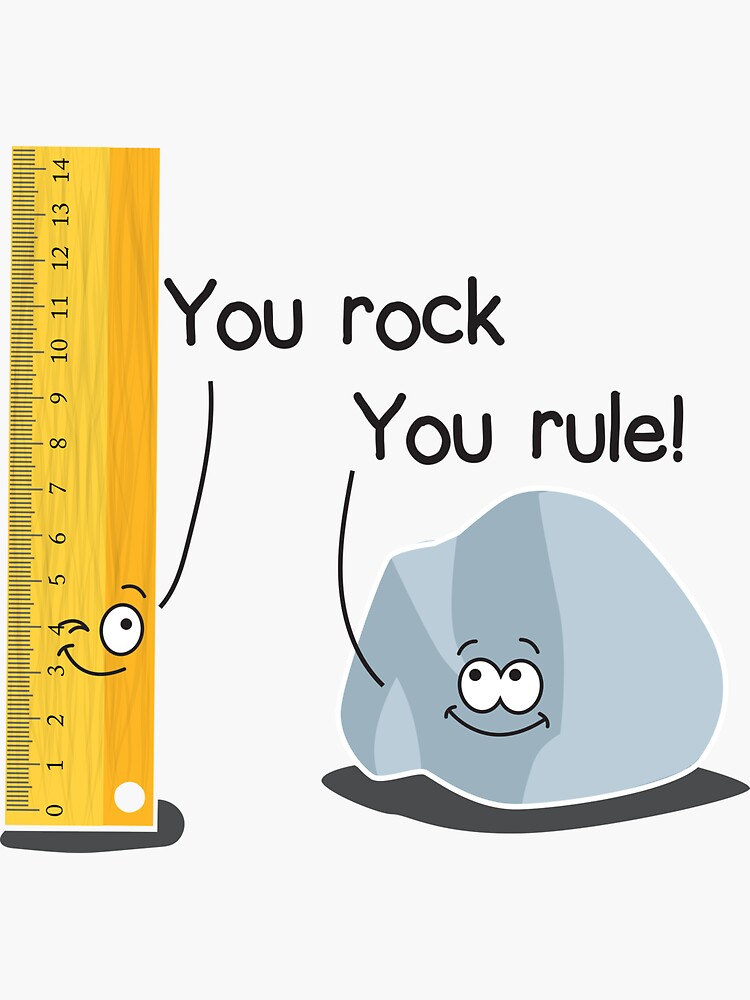 "You rock, You rule" Sticker by artack | Redbubble