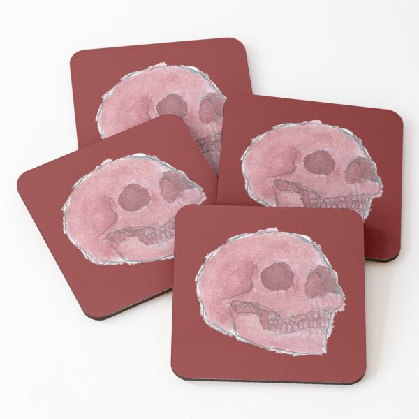 Item preview, Red Watercolour Skull designed and sold by Old Soul Imagination .
