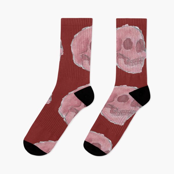 Item preview, Red Watercolour Skull designed and sold by Old Soul Imagination .