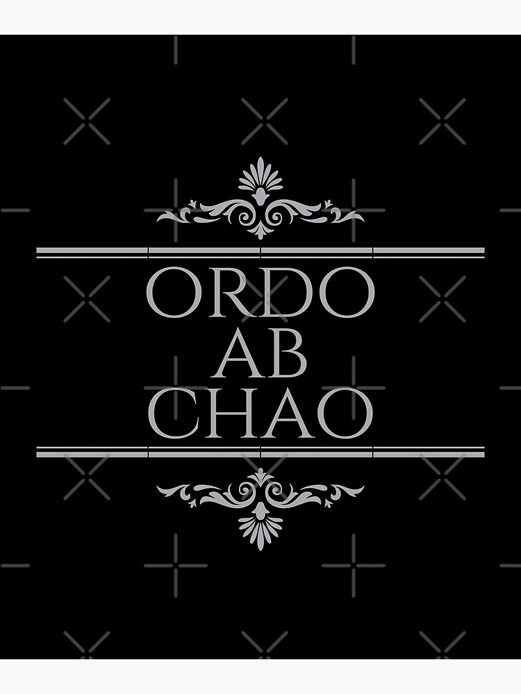 Disover Ordo Ab Chao Order Out Of Chaos Stacked Silver - Latin Phrases Canvas