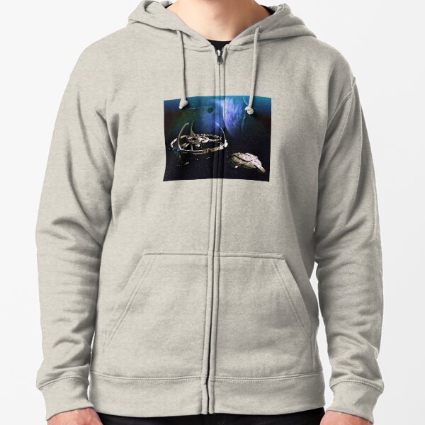Post Terok Nor Space Station and Ship Zipped Hoodie