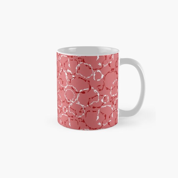 Red organic wonky circles, whimsical geo pattern Classic Mug