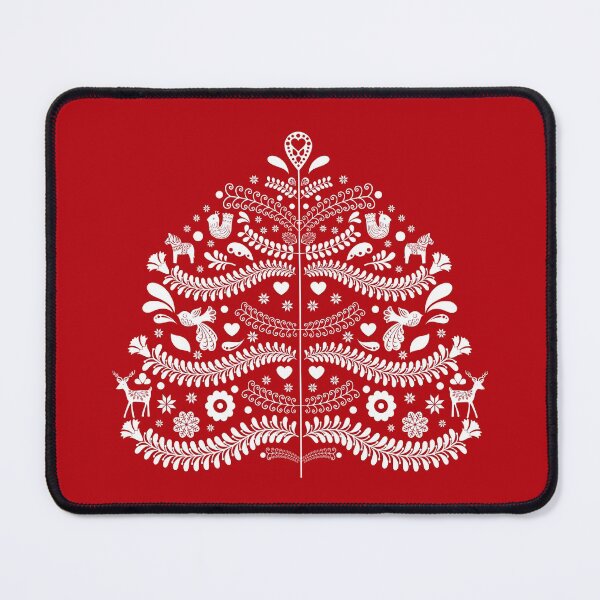 Item preview, White Scandinavian Christmas Tree on Red designed and sold by Gsallicat.