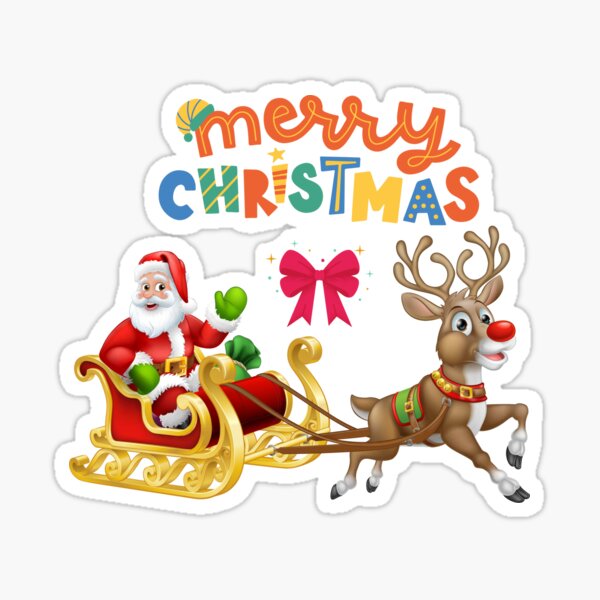 santa sack suit - merry christmas 2021 Sticker