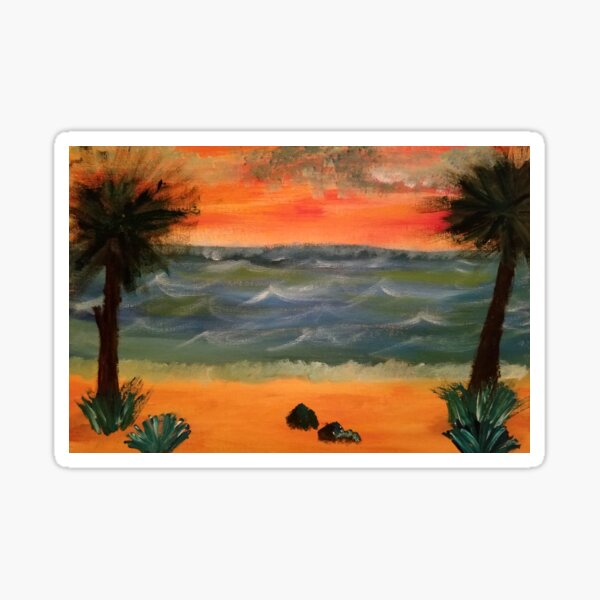 Beachside Serenity Sticker