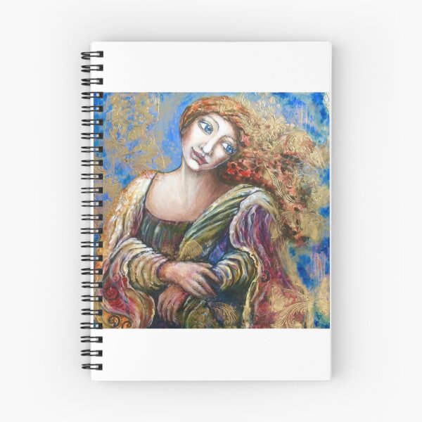 Aperçu de l'œuvre Femme en bleu et or créée et vendue par Cheryle  Bannon.
