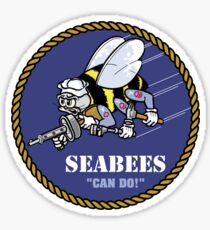 US NAVY SEABEES CAN DO! Mascot Sticker