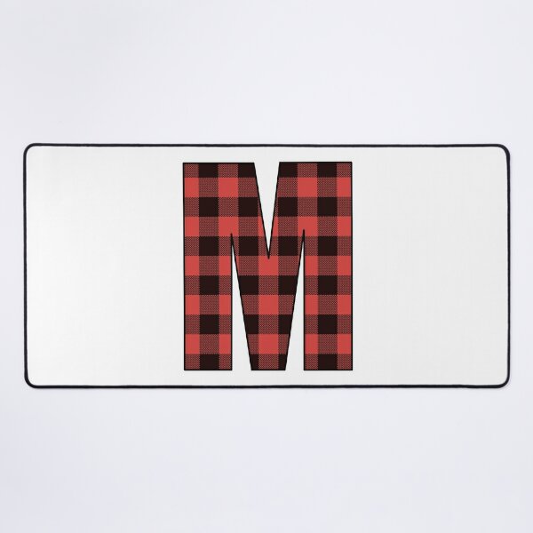Hand-Painted Red and Black Buffalo Check Gingham Square Pattern