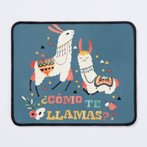 Item preview, Como te Llamas. Funny Spanish Word Humor. Flowers and two Llamas designed and sold by Lidiebug.