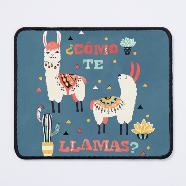 Item preview, Como te Llamas. Funny Spanish Word Humor. Potted Cacti and two Llamas designed and sold by Lidiebug.