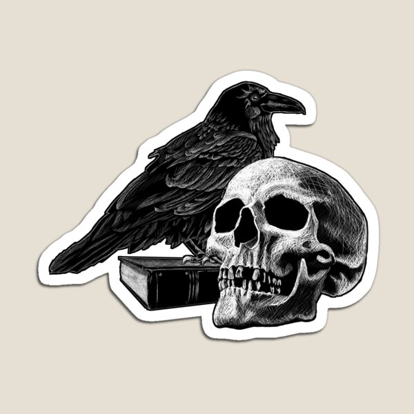 Item preview, Quoth the Raven with Skull designed and sold by SuspendedDreams.