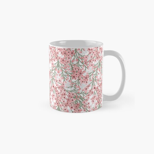 Geraldton Wax Flowers Pattern - pretty pink australian flora Classic Mug