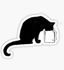 Cat in a Cup Sticker