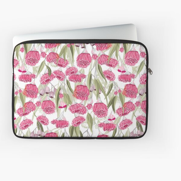 Eucalyptus Pink Gum Blossom Pattern - Australian Flowering Gum Laptop Sleeve