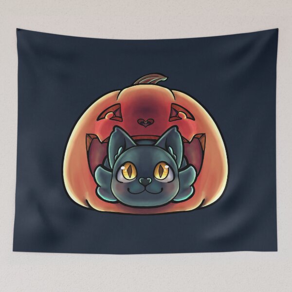 Item preview, Cat in a carved pumpkin designed and sold by OrangeRamphasto.