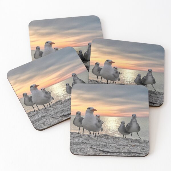 Item preview, Flock of Sea Birds at Sunset designed and sold by FreeRoseJ.