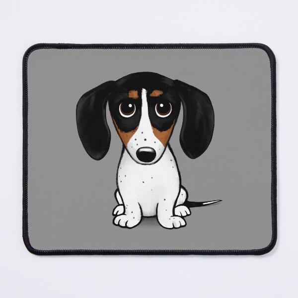 Item preview, Piebald Dachshund | Cute Black, Tan and White Wiener Dog designed and sold by Jenn Inashvili.