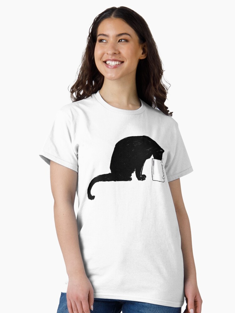 Thumbnail 2 of 7, Classic T-Shirt, Cat in a Cup designed and sold by bluebell42.