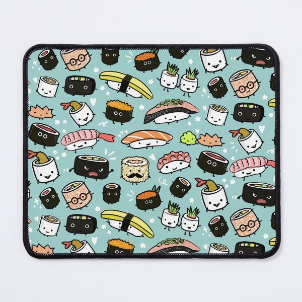 Item preview, Cute Sushi Pattern | Kawaii Sushi Characters designed and sold by Jenn Inashvili.