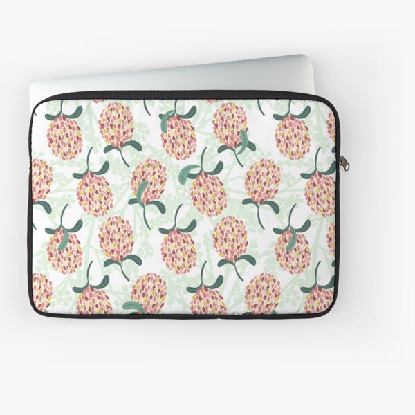 Modern Banksia Pattern- Bright colorful digital illustration Laptop Sleeve