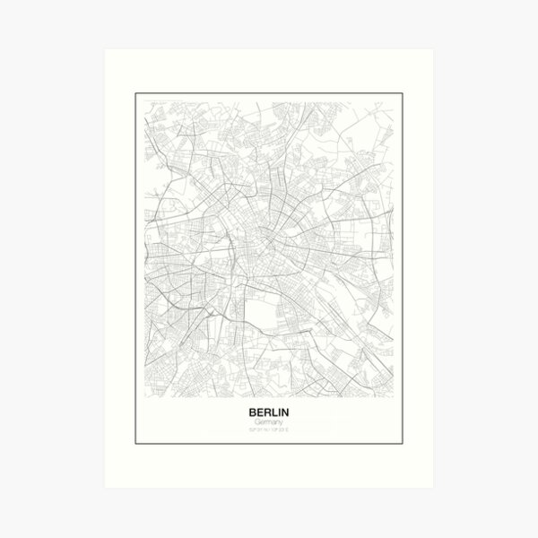 Berlin Minimalist Map Art Print