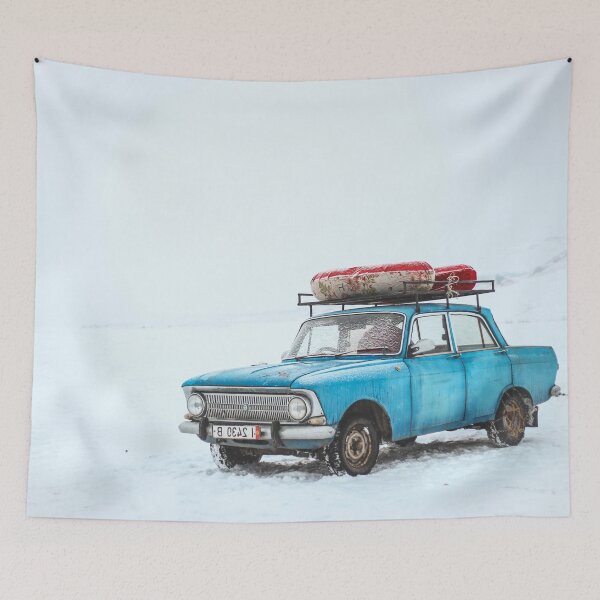 Item preview, car on a snowy road designed and sold by DOKU_TEAM SHIRT.