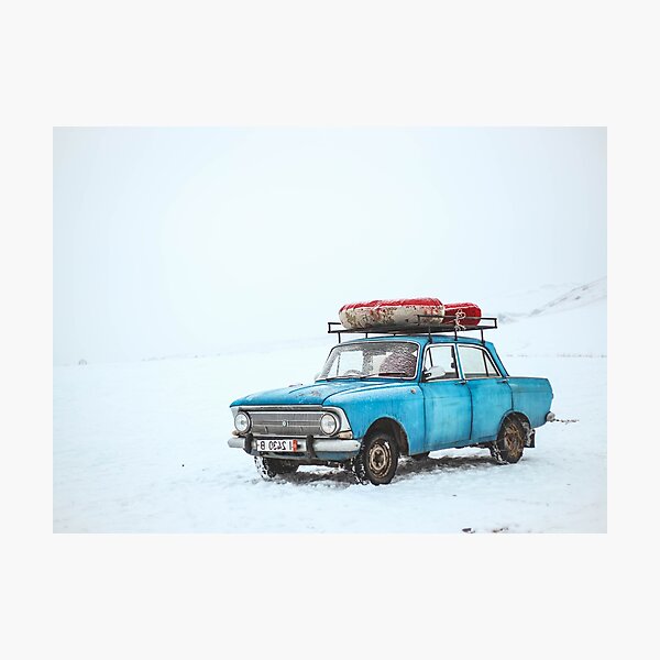 Item preview, car on a snowy road designed and sold by DOKU_TEAM SHIRT.