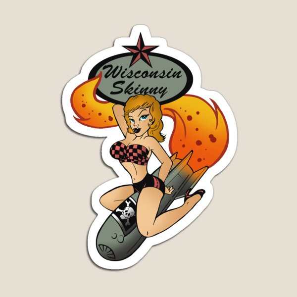 Wisconsin Skinny Bomber Girl Magnet