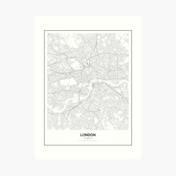London Minimalist Map Art Print