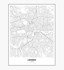 London Minimalist Map Photographic Print
