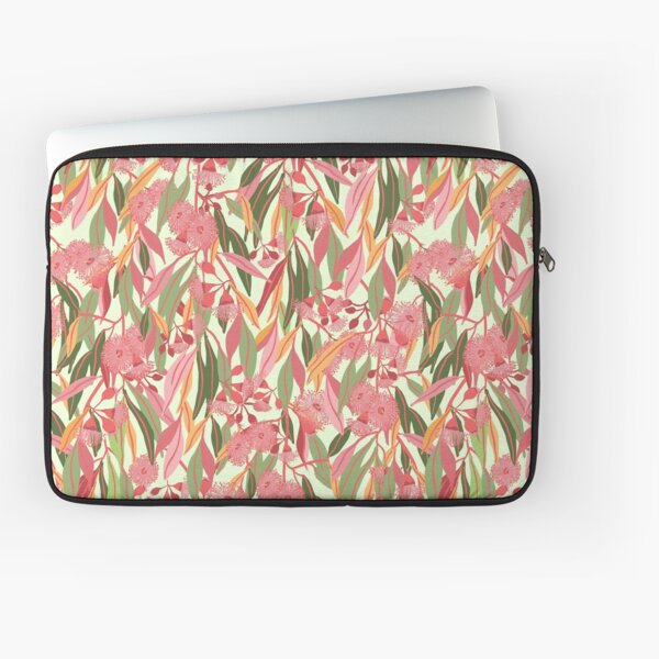 Flowering Eucalyptus Gum Blossoms pattern with colourful gum leaves - Natures Hues Laptop Sleeve
