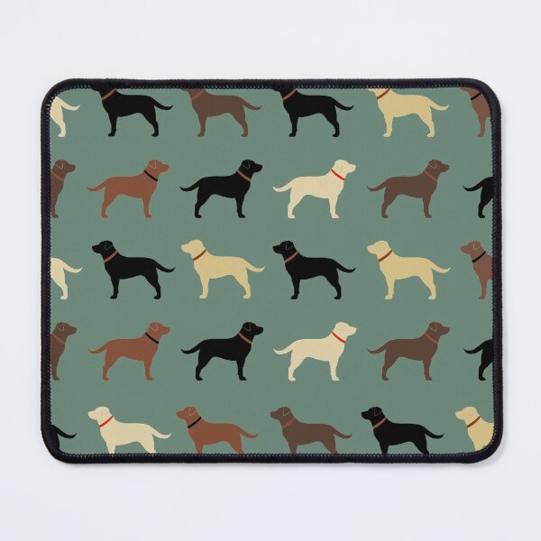 Item preview, Labrador Retriever Dog Silhouettes Pattern with Chocolate, Yellow, Red and Black Labs designed and sold by Jenn Inashvili.