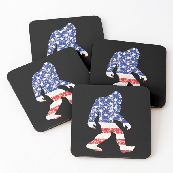 Item preview, Bigfoot Hunting American Flag USA Patriotic Bigfoot designed and sold by GreenTurtleTeez.