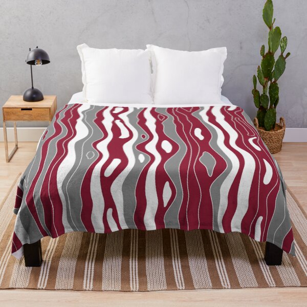 Item preview, Abstract, waves, lines, burgundy, grey, white pattern designed and sold by Svitac.