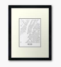 New York Minimalist Map Framed Print