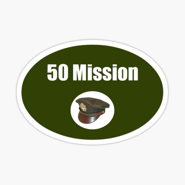 50 Mission Cap Classic Sticker
