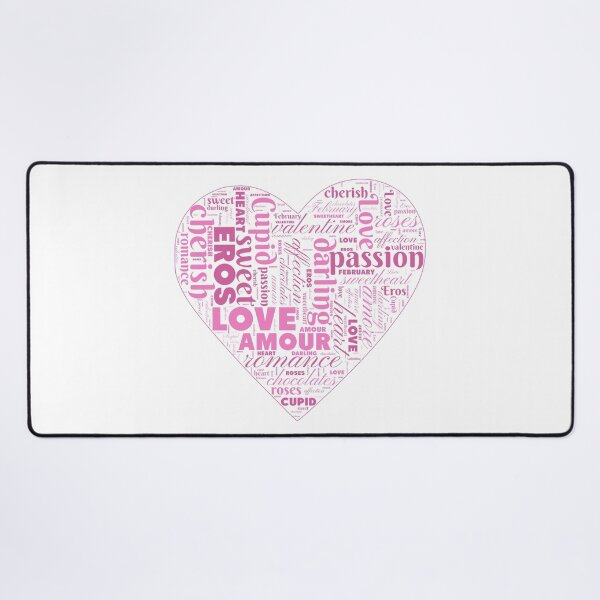 Item preview, Pink Heart Valentine Love Word Cloud on White designed and sold by Gsallicat.