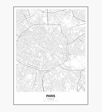 Paris Minimalist Map Photographic Print