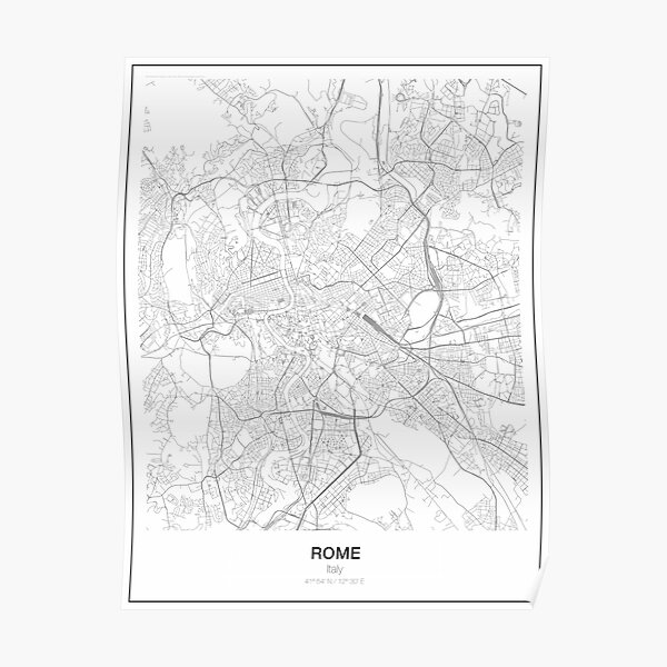 Rome Minimalist Map Poster