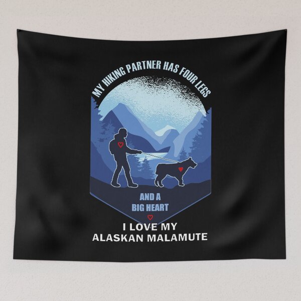 Item preview, My Hiking Partner 4 Legs Alaskan Malamute Heart designed and sold by artfulnotebook.