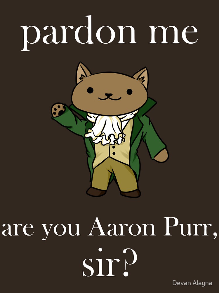 Pardon Me, Are You Aaron Purr, Sir? Hamilcat Hamilton cat Classic