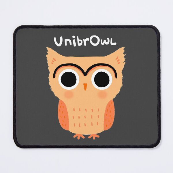Item preview, UnibrOwl | Unibrow Owl | Funny Cute Owl Illustration designed and sold by Jenn Inashvili.