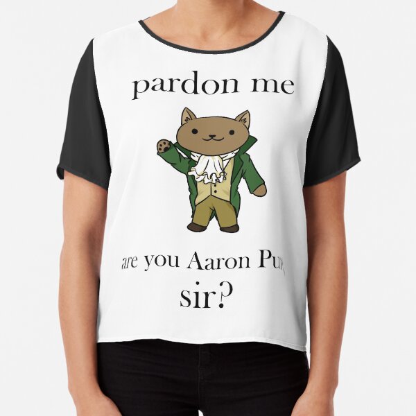 Alexander Hamilcat (Black Text) Chiffon Top