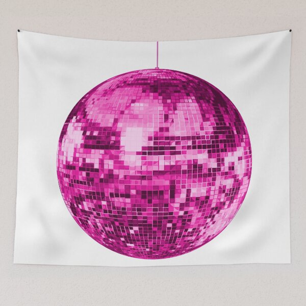 Item preview, Pink Vintage Sparkling Disco Ball on White Background designed and sold by Deborah Camp.